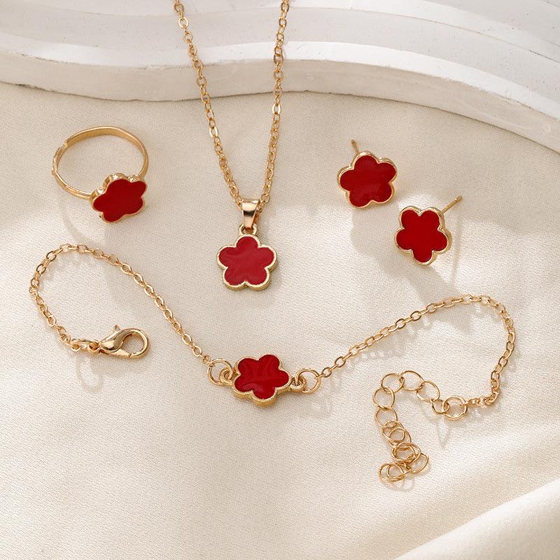 5 Flower Pendant Set